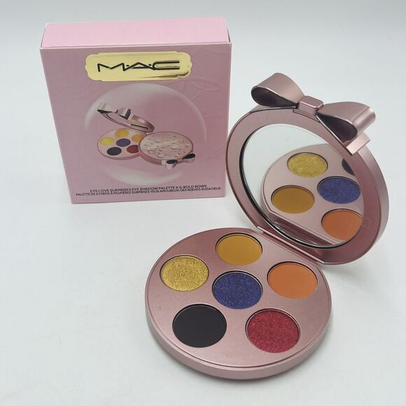 Mac Bold Bows Eye Shadow Palette Eye Love Surprises X 6 Holiday New - Picture 1 of 2